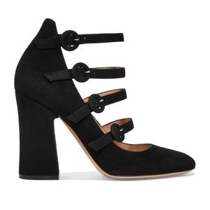 Gianvito Rossi multi-buckle Mary Jane’s with block/chunky high heel